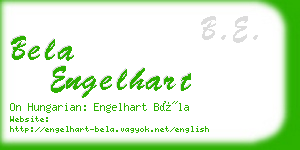 bela engelhart business card